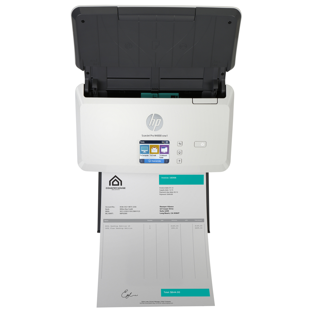Scanner HP  Scanjet Pro N4000