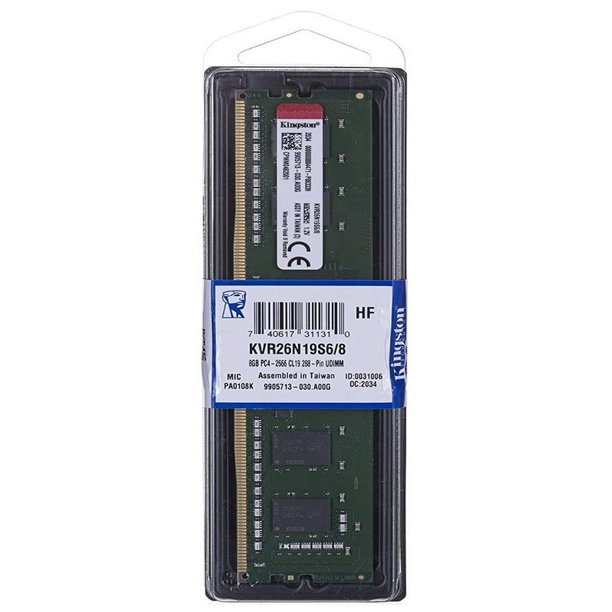 MEMORIA RAM KINGSTON 8GB 2666 DDR4 NO-ECC DIMM