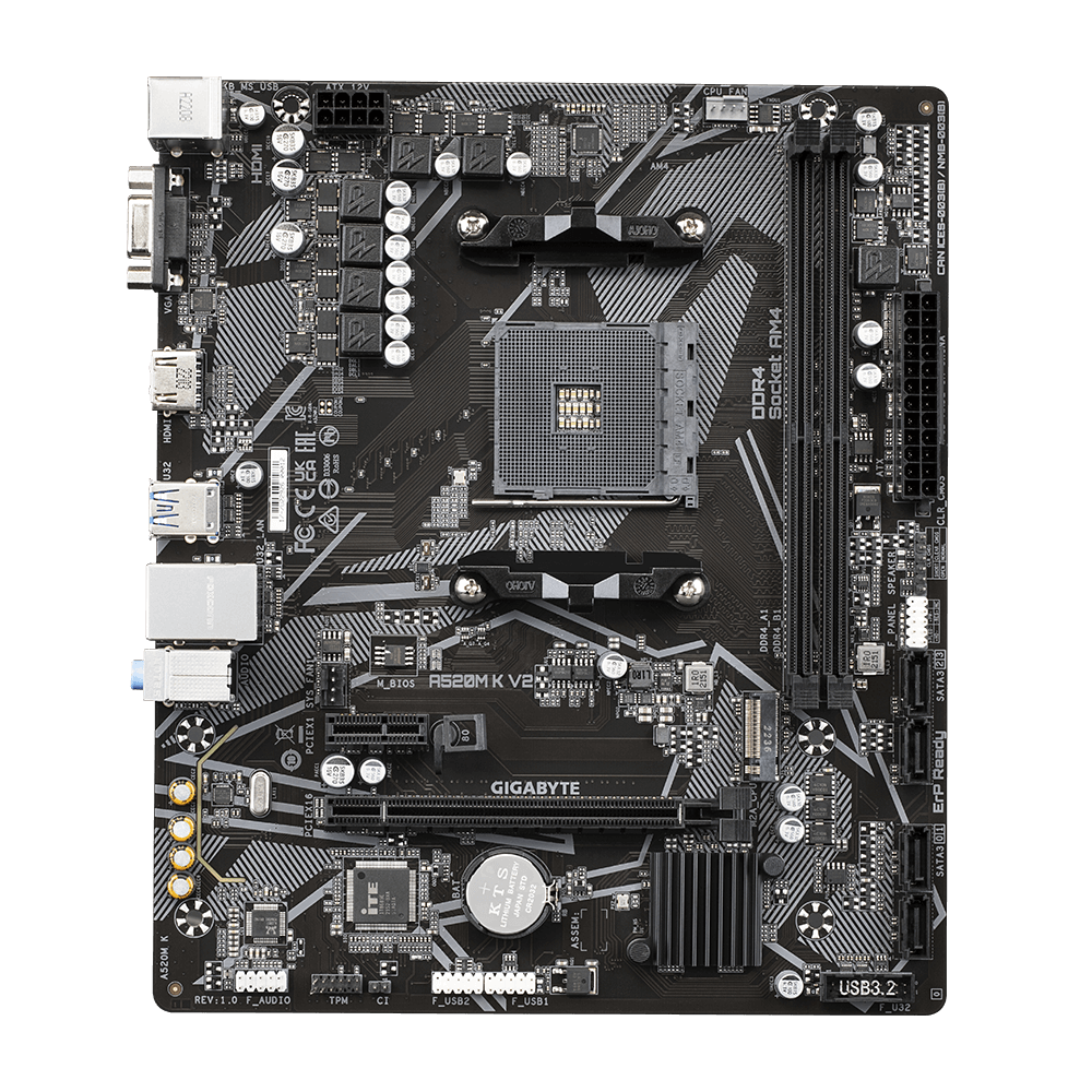 Motherboard Gigabyte A520m K V2 Ddr4 M2 Socket Am4