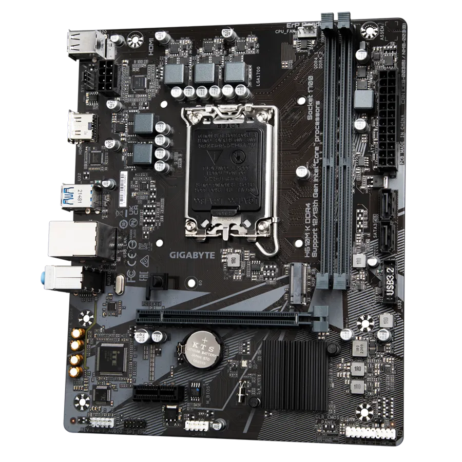 Motherboard Gigabyte H610M K DDR4, PCIe 4.0, LGA1700 socket, Micro ATX