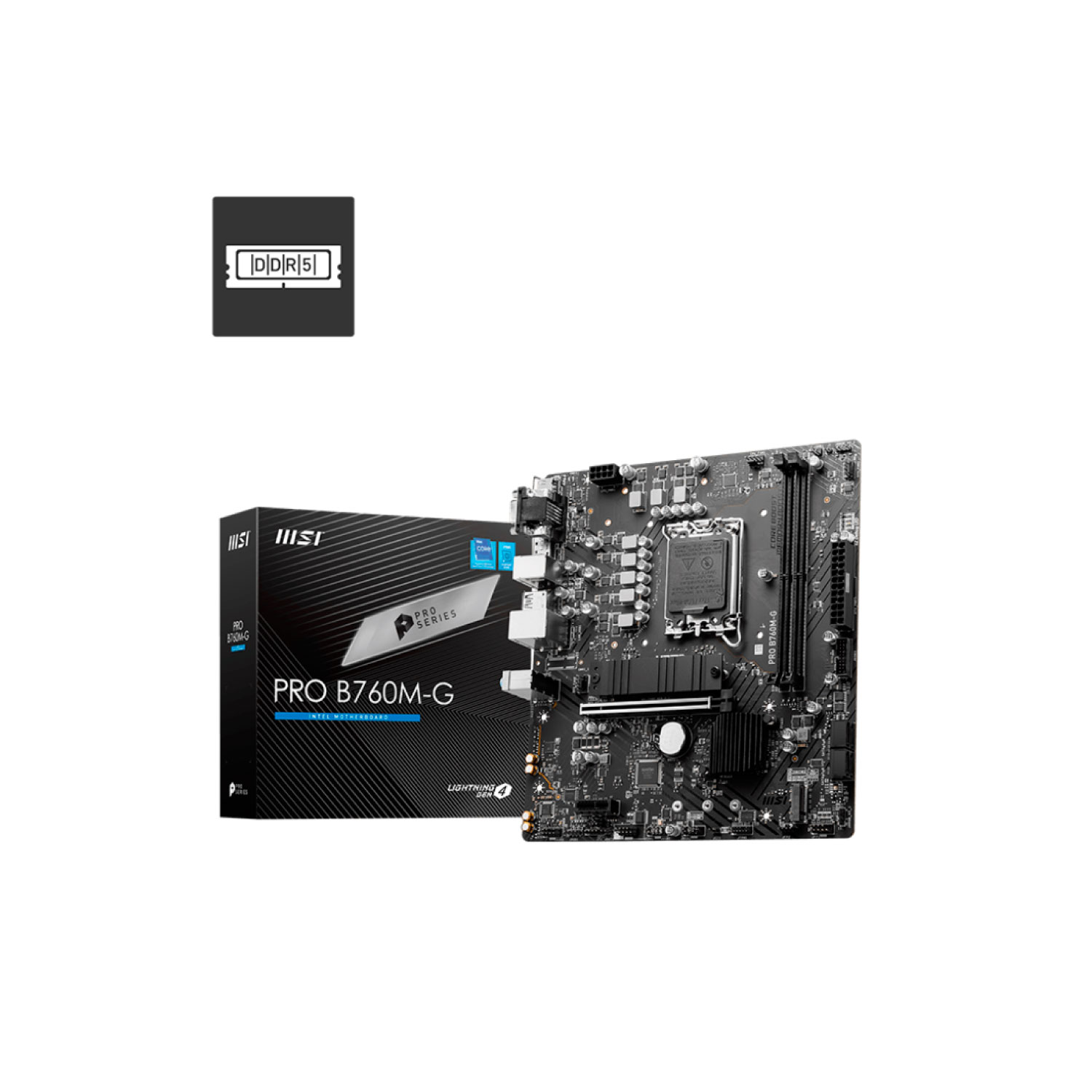Motherboard Msi Pro B760m-g Lga 1700 2x Ddr5 2x M.2 Pcie 4.0 Micro Atx