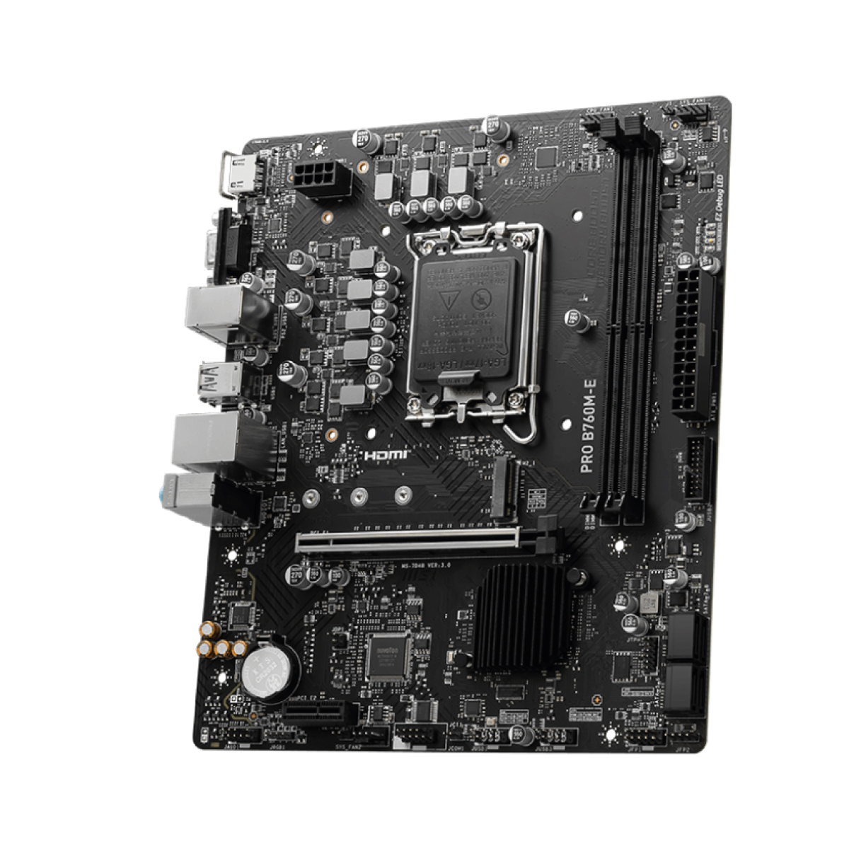 Motherboard Msi Pro B760m-e Intel  Micro ATX LGA1700 Ddr5 Color Negro