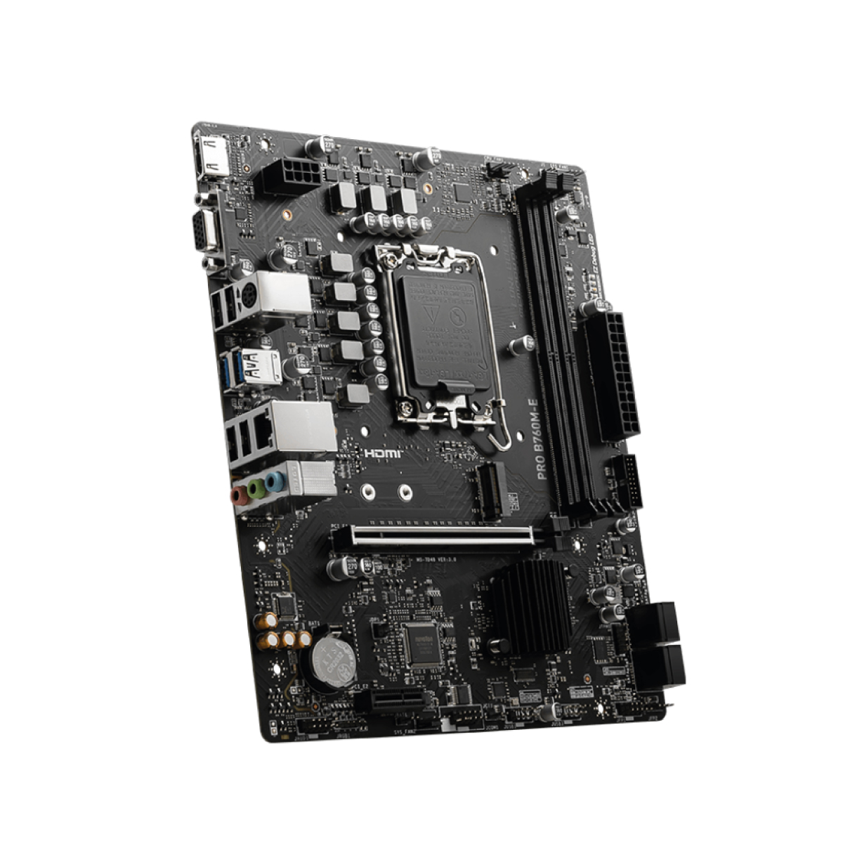 Motherboard Msi Pro B760m-e Intel  Micro ATX LGA1700 Ddr5 Color Negro