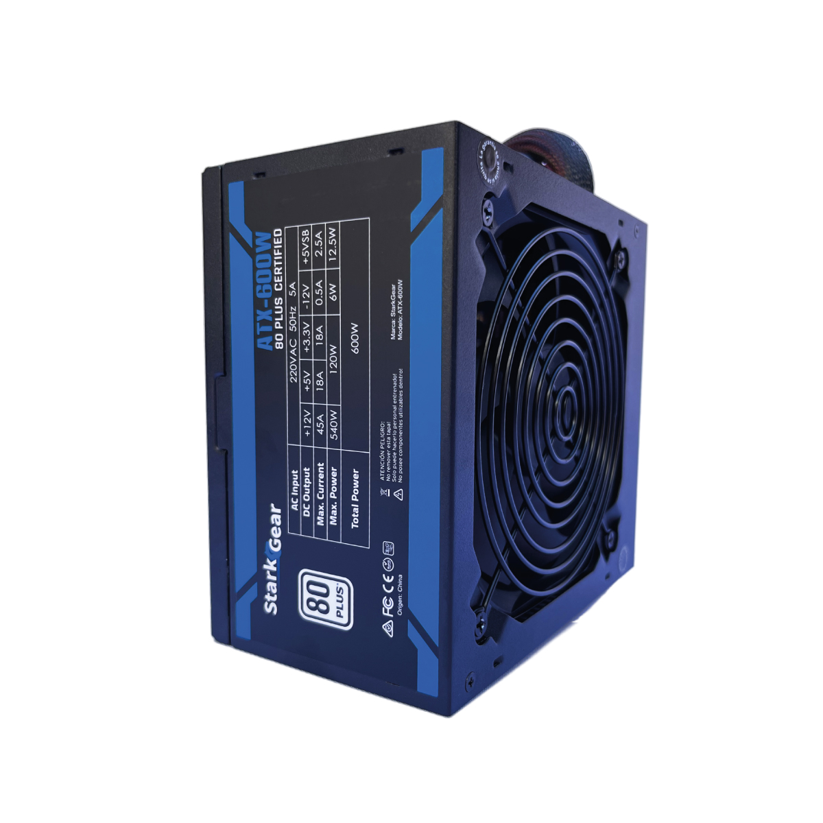 FUENTE 80 PLUS 600W WHITE