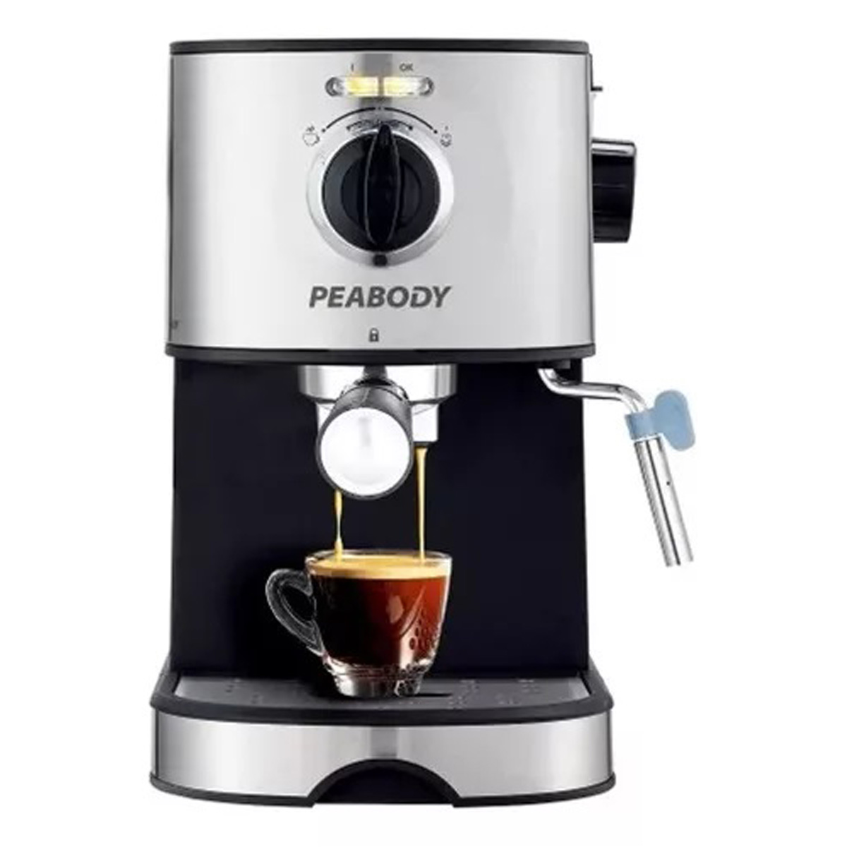 Cafetera express Peabody con espumador PE-CE4601IX