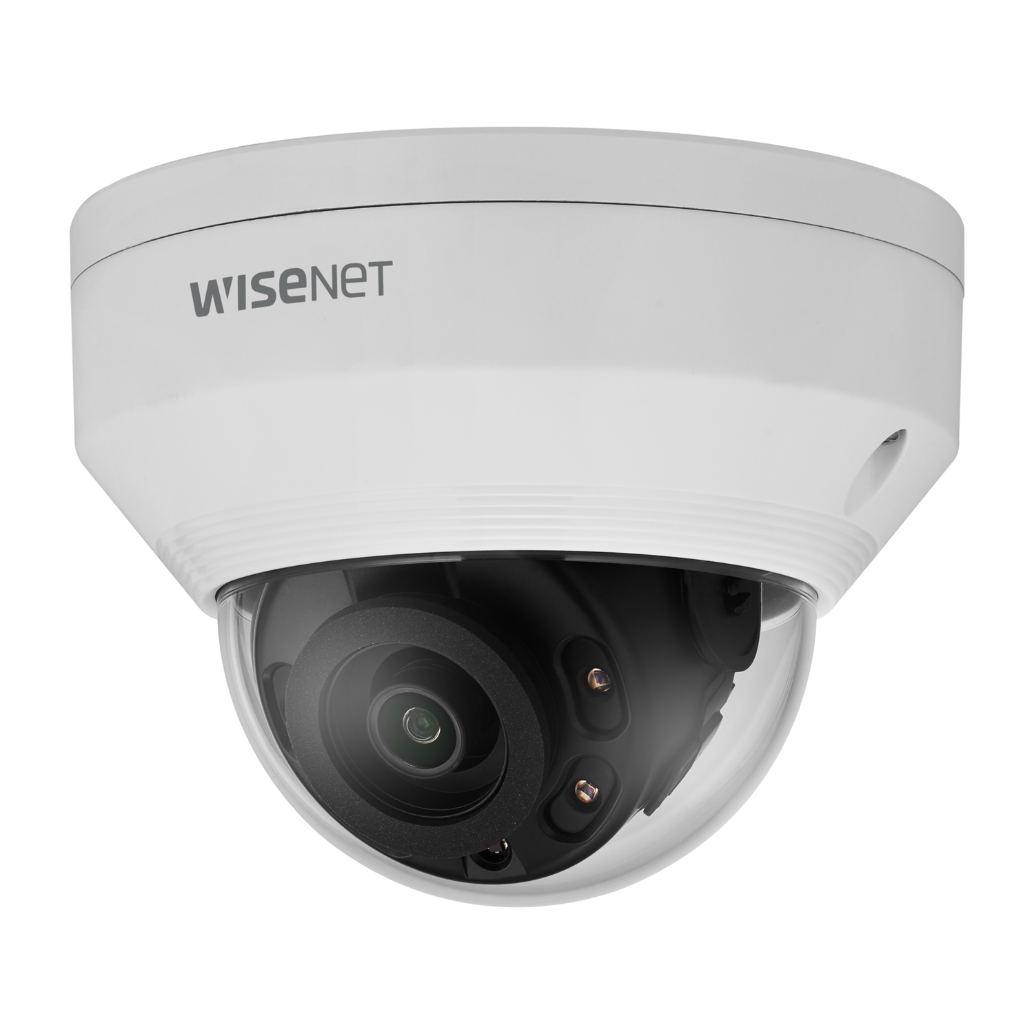 Camara de seguridad tipo domo vandalica Hanwha de 2MP IR para exteriores