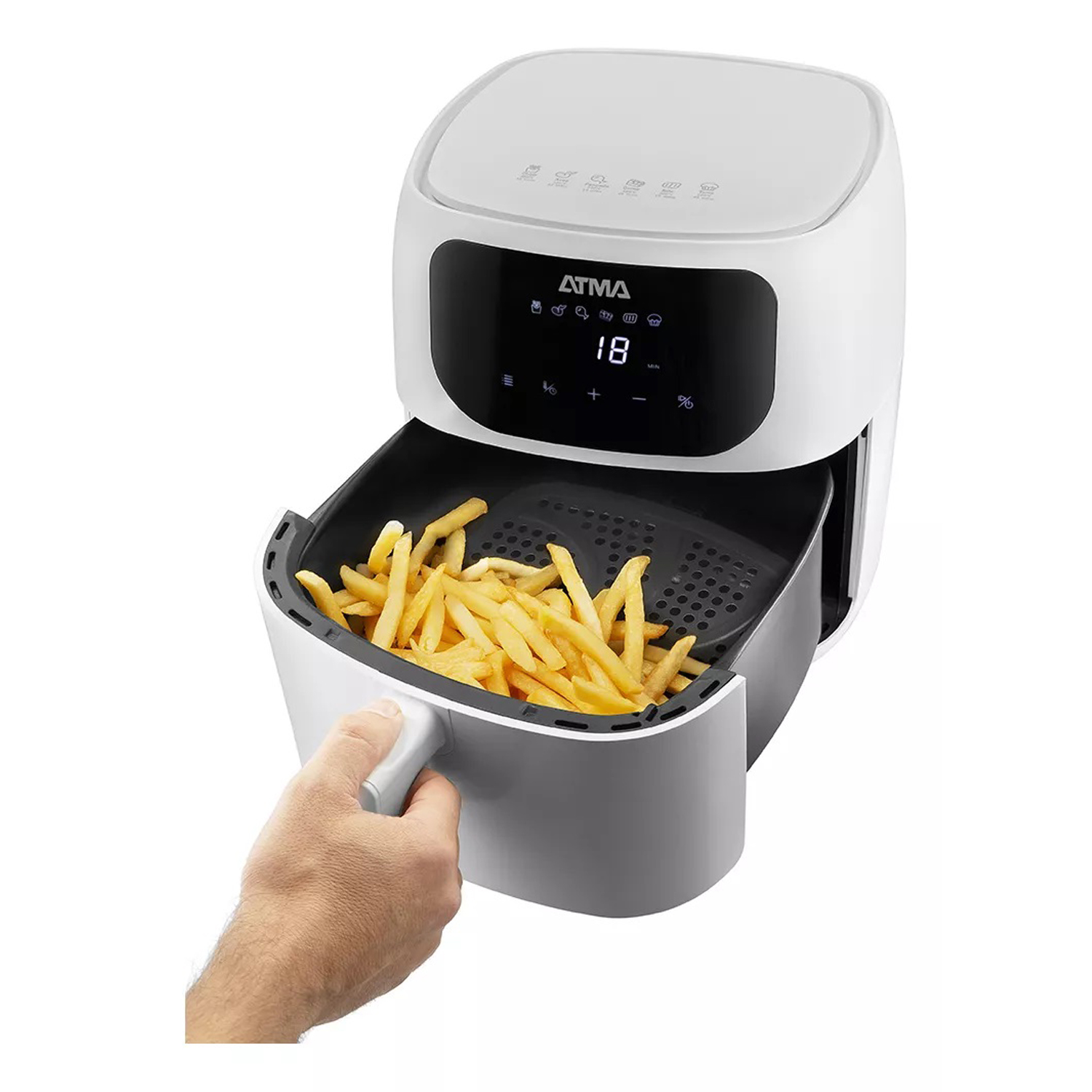 Freidora de aire blanca ATMA 6.5L  FR60ARWP