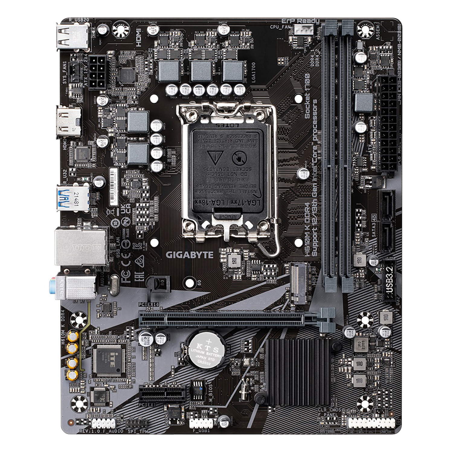 Motherboard Gigabyte H610M K Intel LGA1700 DDR4