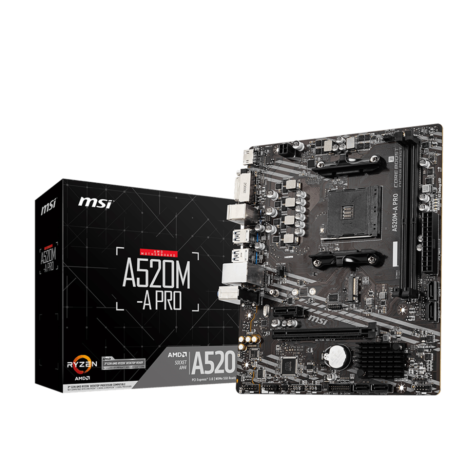 MOTHERBOARD MSI A520M-A PRO DDR4 AMD AM4