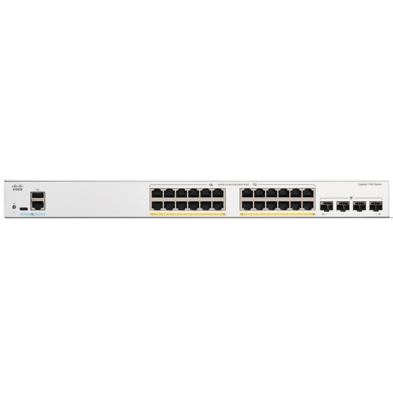 Switch Cisco PoE+ C1300-24P-4G 24 Puertos Gigabit + 4 SFP