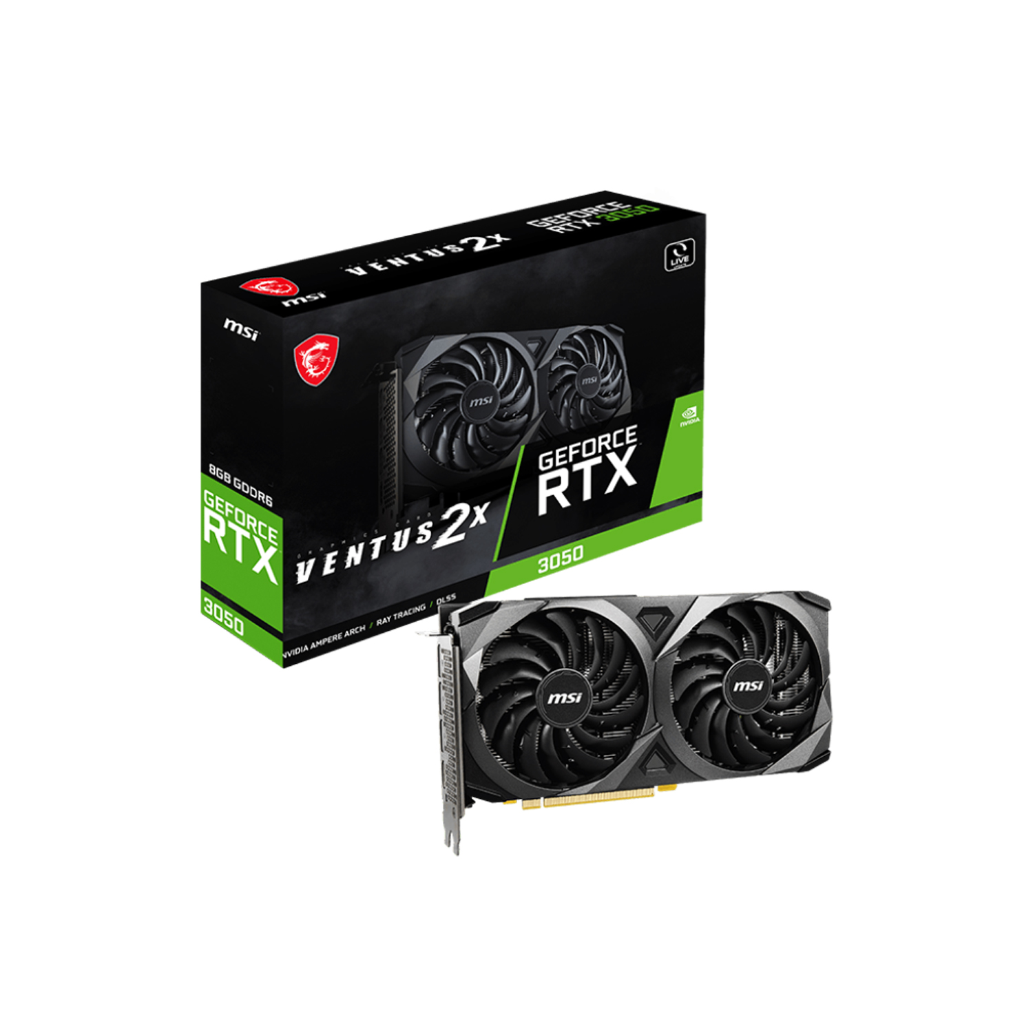 PLACA DE VIDEO MSI GEFORCE RTX 3050 VENTUS 2X 8G