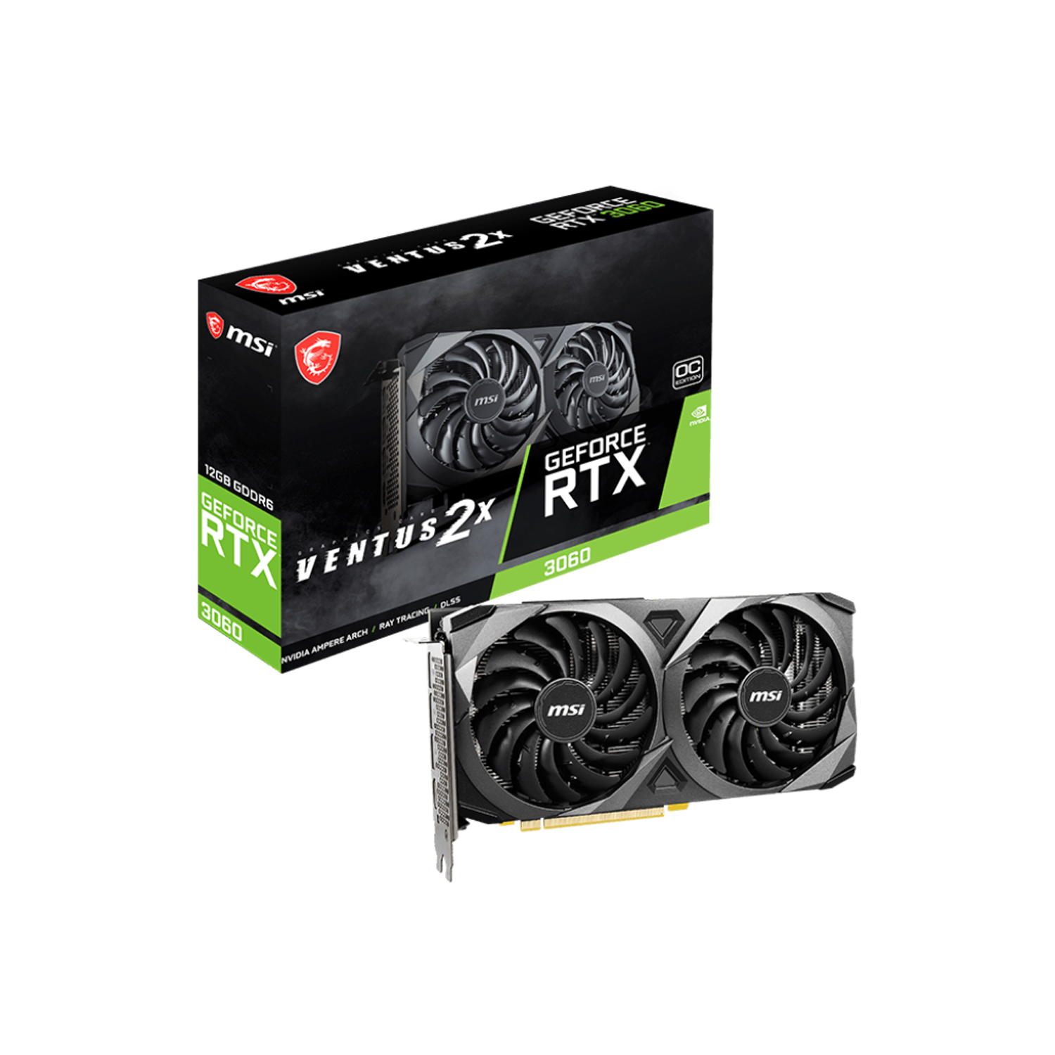 PLACA DE VIDEO MSI GEFORCE RTX 3060 VENTUS 2X 12G OC