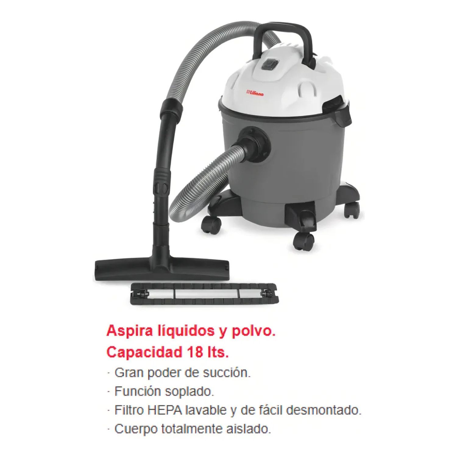 Aspiradora Liliana Totalclean 18 Lts 1200w LA995