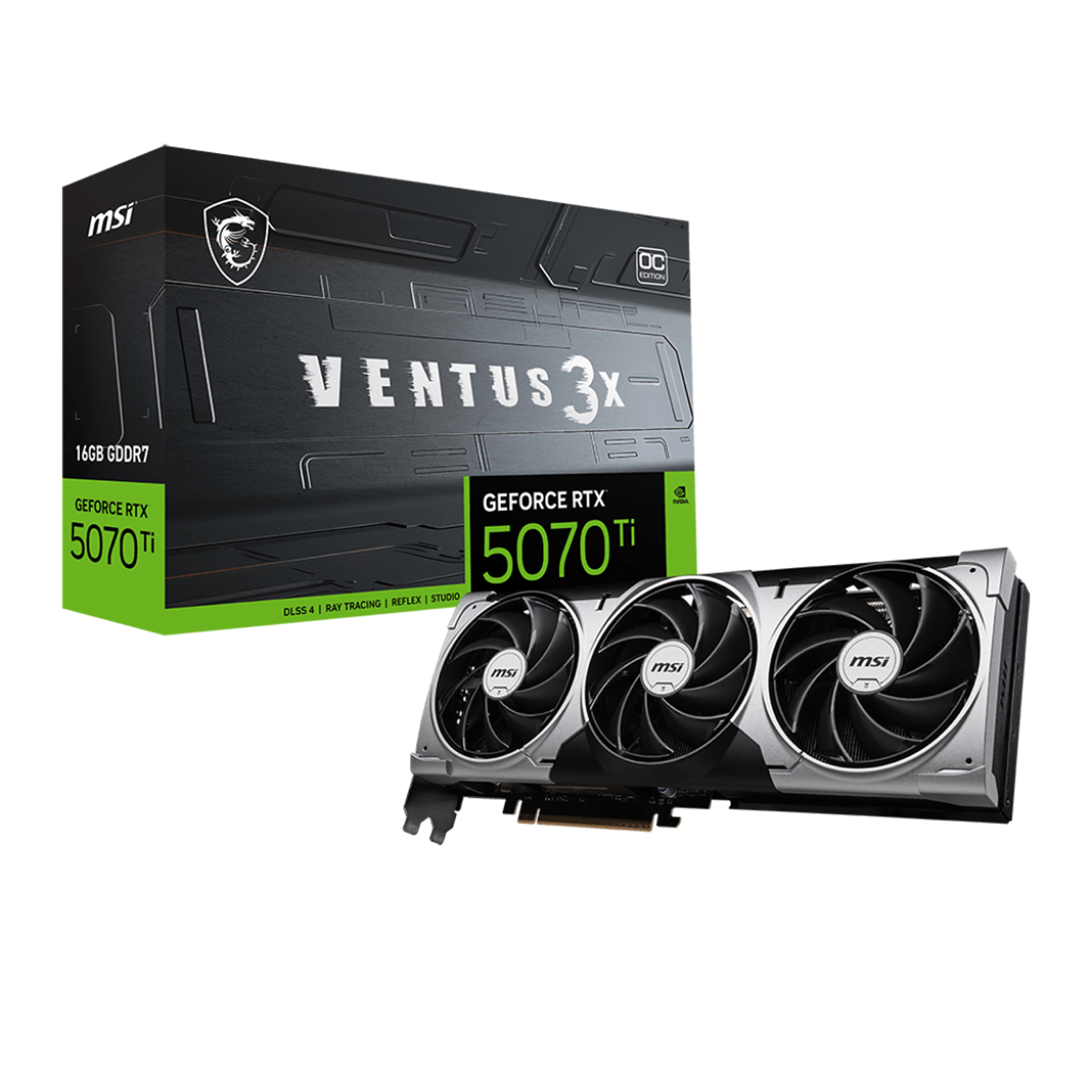 PLACA DE VIDEO MSI GEFORCE RTX 5070 TI VENTUS 16G 3X OC