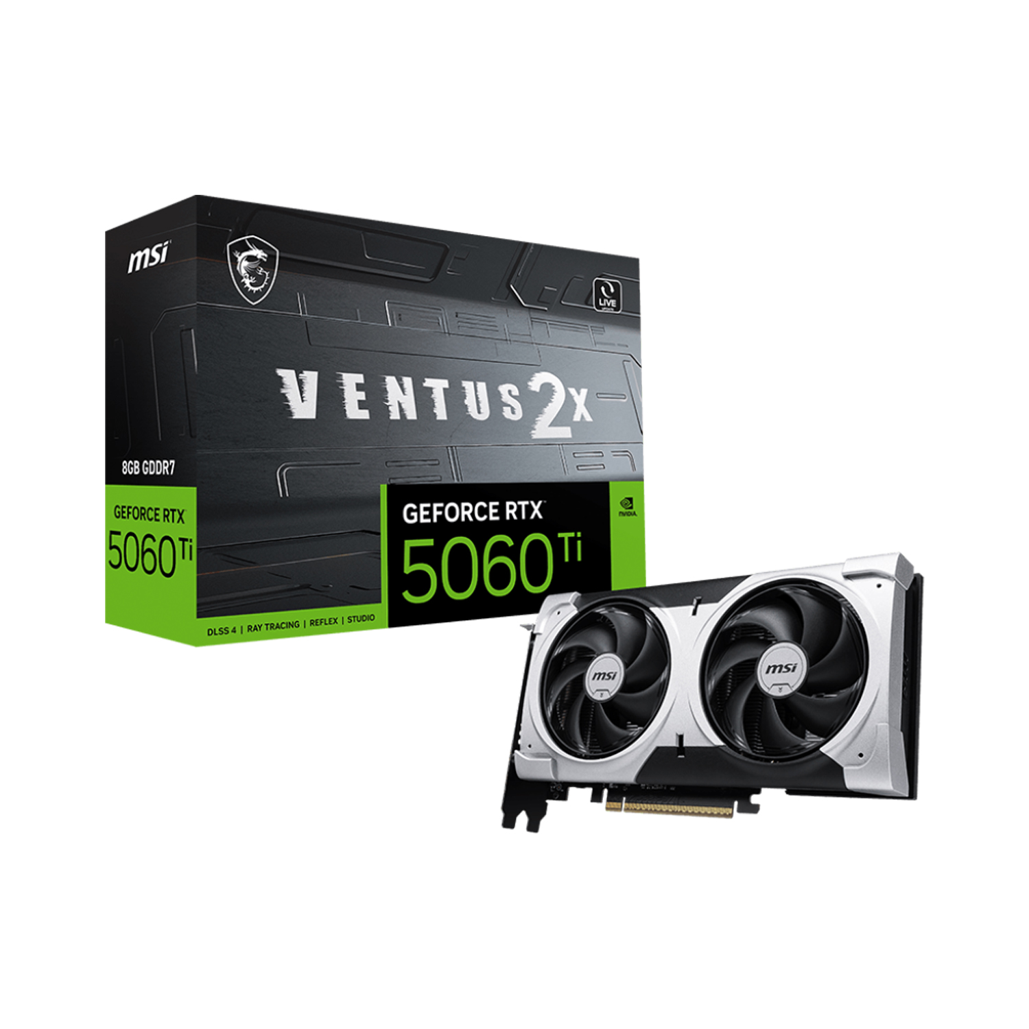 PLACA DE VIDEO MSI GEFORCE RTX 5060 TI VENTUS 2X 8G