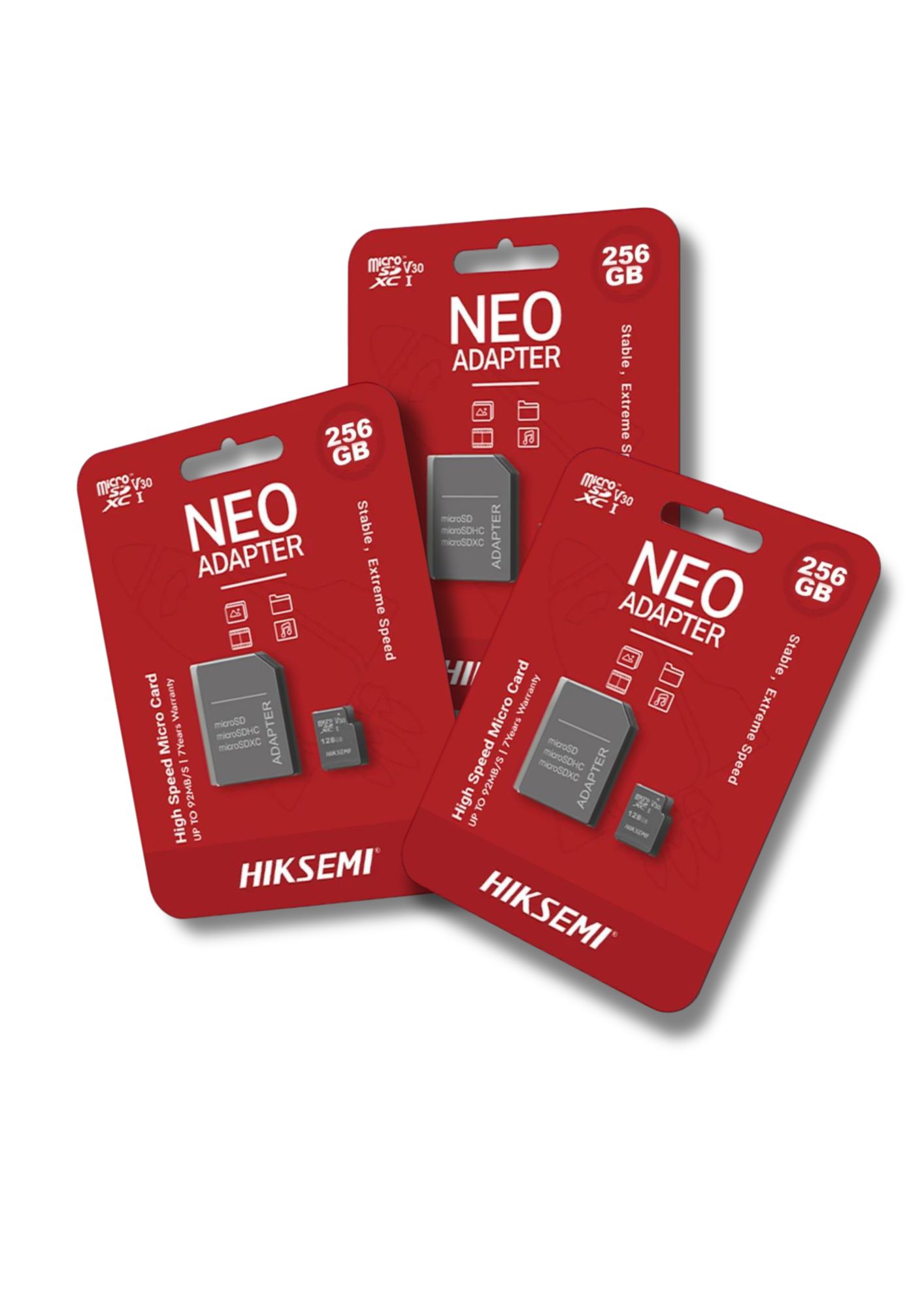3 unidades Tarjeta MicroSD Hiksemi 256GB con adaptador