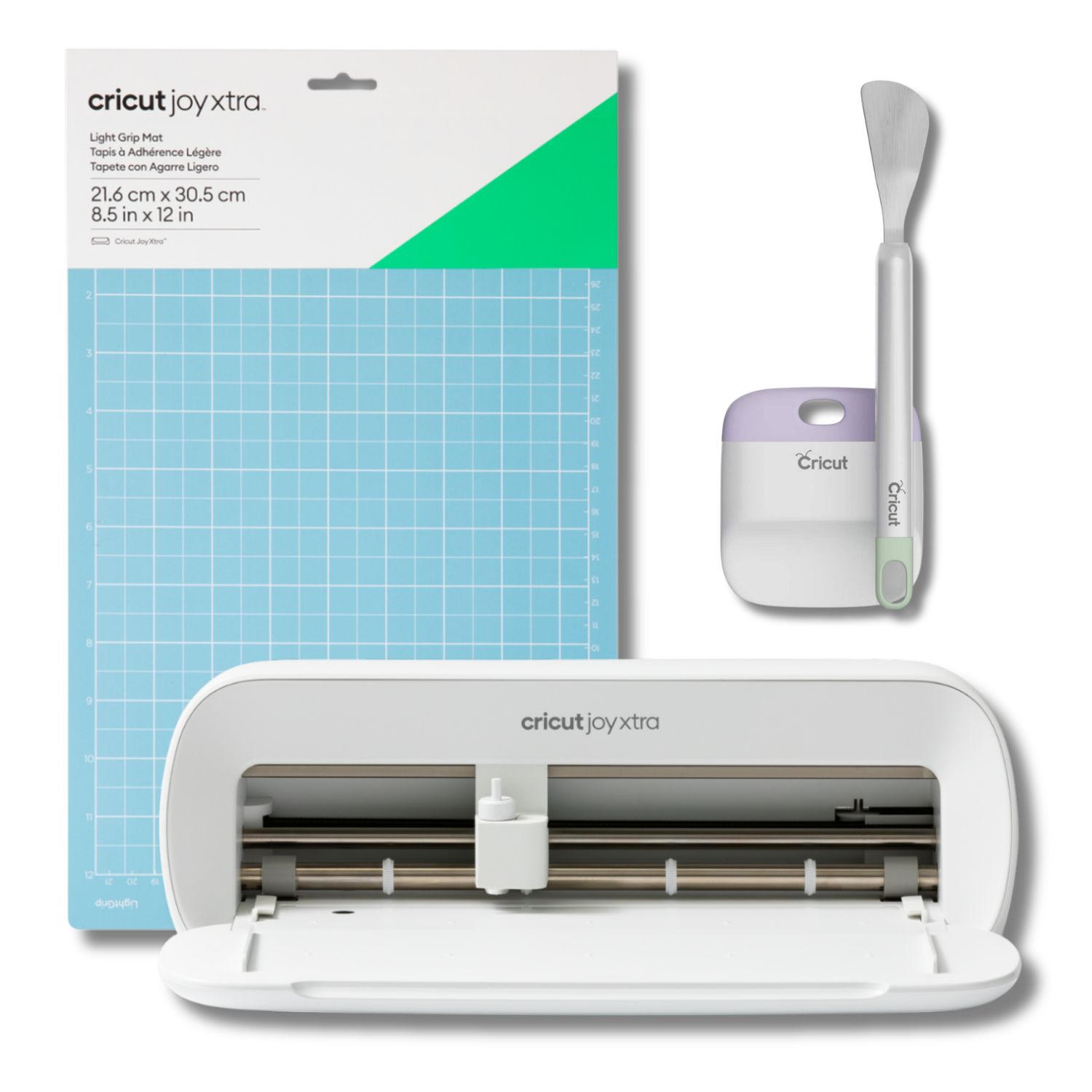 Cricut Joy Xtra maquina de corte inteligente portatil con Tapete light y Set de rascador y espatula