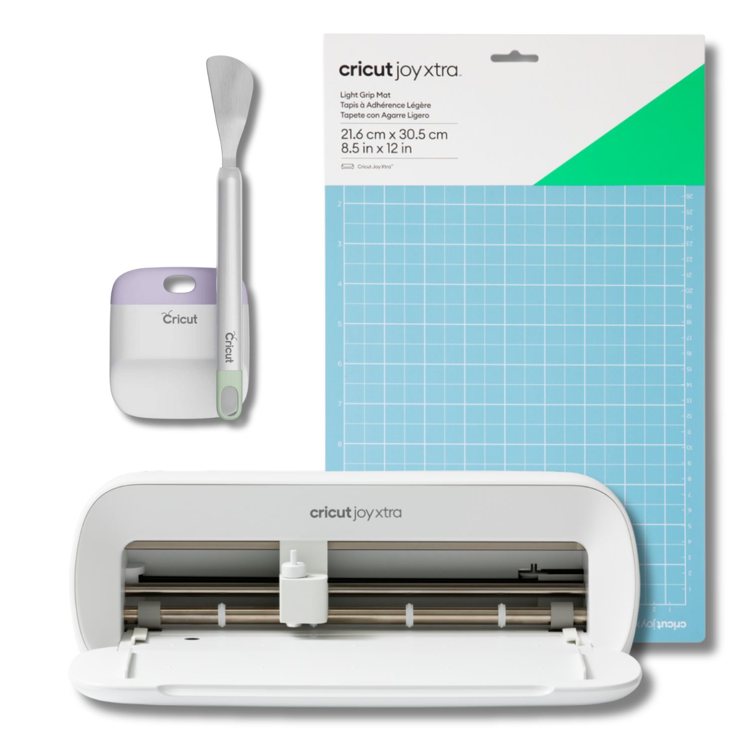 Cricut Joy Xtra maquina de corte inteligente portatil con Tapete light y Set de rascador y espatula